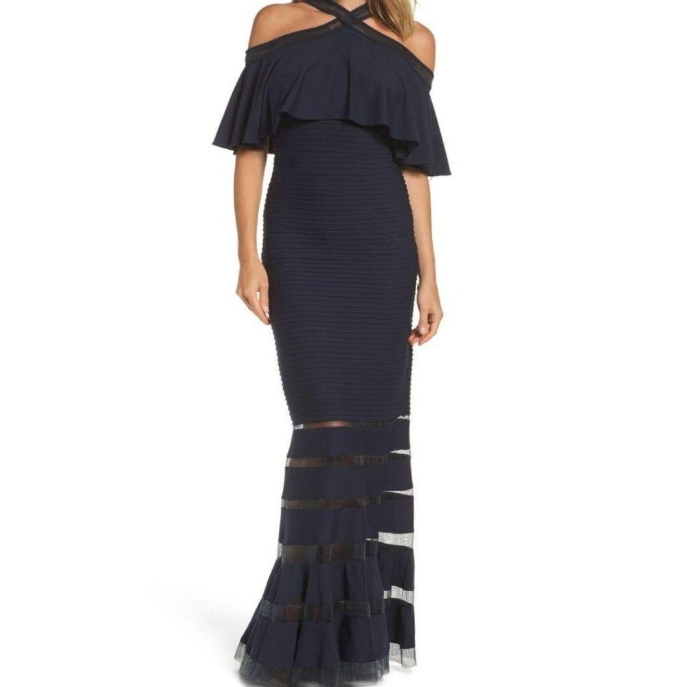 CLOSING SALE Tadashi Shoji Cold Shoulder Gown S